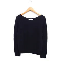 アンタイトル UNTITLED ウール ケーブル編み ニット セーター 長袖 ボートネック 2 ブラック 黒 /FT23