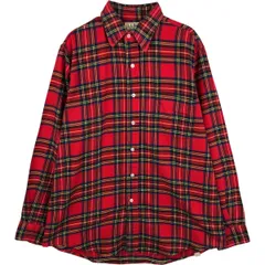 古着 80~90年代 エルエルビーン L.L.Bean 長袖 ライトネルチェックシャツ USA製 メンズM相当 ヴィンテージ/eaa614018