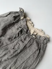 人気完売品/ nest Robe ネストローブ リネングレンチェックイージースカート  日本製 / made in JAPAN 定価1.9万