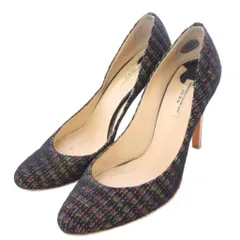 セブントゥエルブサーティ VII XII XXX パンプス ラウンドトゥ ハイヒール メッシュ 35.5 黒 ブラック /BB