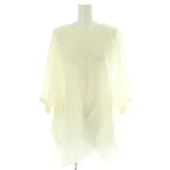 イエナ IENA シャツ ブラウス 絹 シルク F ホワイト 無地 ラウンドネック 七分袖 /NS