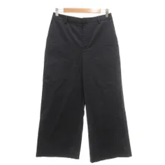 ユナイテッドアローズ UNITED ARROWS 美品 クロップド丈 ワイドパンツ スラックス 40 紺 ネイビー /YJ
