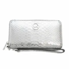 マイケルコース MICHAEL KORS 長財布 ウォレット クロコ型押し レザー シルバーカラー /JS