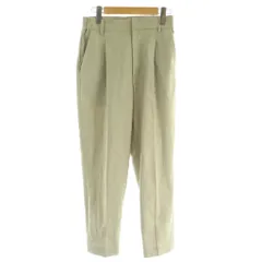 B&Y ユナイテッドアローズ BEAUTY&YOUTH ビューティー&ユース パンツ 麻 リネン S ベージュ プリーツ アンクル丈 スラッシュポケット /NS