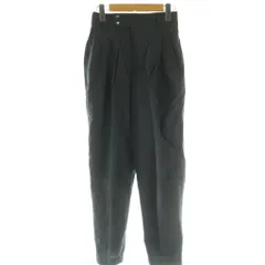 グリーンレーベルリラクシング ユナイテッドアローズ green label relaxing C/NY 2タック パンツ 36 グレー 無地 フロントプリーツ フロントボタン /NS