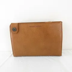 ヒロココシノ HIROKO KOSHINO HOMME クラッチバッグ セカンドバッグ レザー 茶 *A40