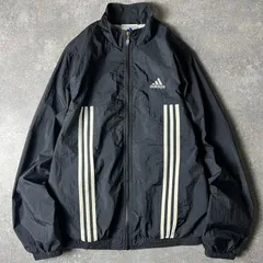 90s adidas ライナー付き フルジップ ナイロン ジャケット M / 90年代 オールド アディダス パフォーマンス ロゴ 3ストライプ