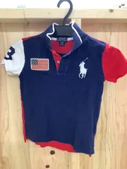 POLO   ポロシャツ　青　120cm