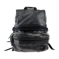 BOTTEGAVENETA ボッテガヴェネタ PERFORATED BACKPACK リュック・デイパック 580351 カーフレザー ブラック パンチング