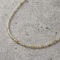 ブラジル産ルチルクォーツ 極細ネックレス 天然石アクセサリー お守り　- suzukaze22