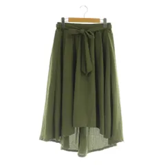 アズノウアズ ピンキー AS KNOW AS PINKY フレアスカート ロング フィッシュテール カーキ /MY ■OS