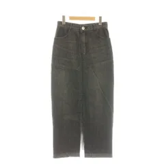 ノーブル NOBLE 23AW ロングスリットデニムスカート タイトスカート 36 ブラック 23060240109030 /DF