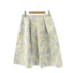 トランテアン ソン ドゥ モード 31 Sons de mode スカート 膝丈 フレア 花柄 38 ライトブルー 黄色 /NR