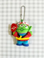 【美品】 リトルグリーンメン　夏祭り　ぬいぐるみバッジ　キーホルダー　東京ディズニーリゾート限定
