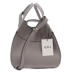 グレイル GRL タグ付き 2Way配色レザーショルダー ハンドバッグ 斜め掛け グレージュ tr228b /GV