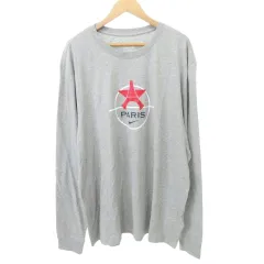 ナイキ NIKE PSG パリサンジェルマンFC 23SS DZ3645-010 Tシャツ ロンT 長袖 プリント 薄手 XXLサイズ グレー