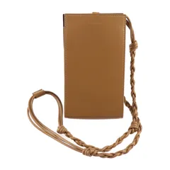 JIL SANDER ジルサンダー タングル スモール ショルダーバッグ JSMU840080 レザー ブラウン系  スマートフォンホルダー ポシェット 