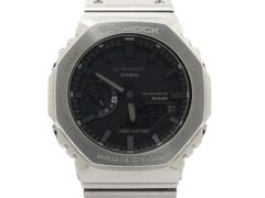 CASIO カシオ 腕時計 Gショック フルメタル GM B2100SD 1AJF シルバー 黒文字盤 SS メンズ ソーラー Bluetooth アナデジ