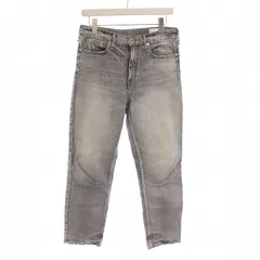 アッパーハイツ upper hights THE EIGHTY′S デニムパンツ ジーンズ テーパード ジップフライ USED加工 25 グレー 139335 /BM