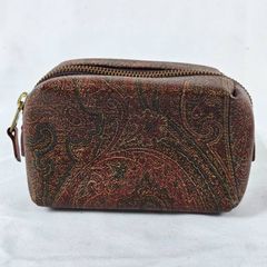 ETRO エトロ フラワープリント ペイズリー柄 カーフスキン 長財布 