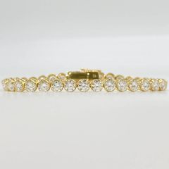 超美品 K18 11.9g 9.30ct モアサナイト テニスブレスレット 金 - メルカリ