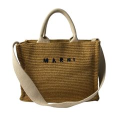 MARNI マルニ ラフィア キャンバス 2WAY ハンドバッグ ショルダー