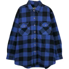 古着 フィールドアンドストリーム FIELD&STREAM バッファローチェック 長袖 フランネルチェックシャツ メンズL相当/eaa614008