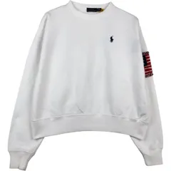 古着 ラルフローレン Ralph Lauren POLO RALPH LAUREN 星条旗柄 ロゴスウェットシャツ トレーナー レディースS相当/eaa613187