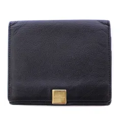 バーバリー BURBERRY カードケース カード入れ 二つ折り コンパクト レザー ロゴ バイカラー 黒 ブラック ゴールドカラー /BB