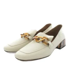 スタッカート STACCATO パンプス チャンキーヒール スクエアトゥ 24.0cm ベージュ /AN3