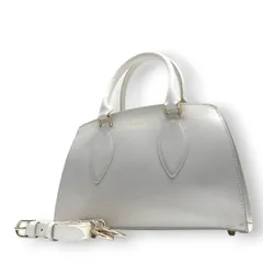 FURLA フルラ 2WAY ハンドバッグ ショルダーバッグ レザー ホワイト 白 レディース 斜め掛け可 自立可 ゴールド金具 エレガント フェミニン フォーマル 通勤 デイリーユース 人気モデル クリーニング済み s28