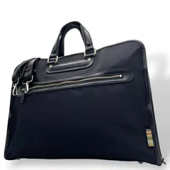 ポールスミス Paul Smith ビジネスバッグ ブリーフケース ナイロン×レザー 黒 ブラック マルチストライプ メンズ S14