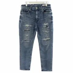 アッパーハイツ upper hights THE LADY デニムパンツ ジーンズ ジーパン ジッパーフライ ダメージ加工 26 青 ブルー 138W279 /AN36