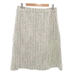 アンタイトル UNTITLED タグ付き スカート 台形 ツイード ひざ丈 2L グレー /AE