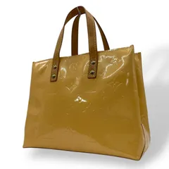 Louis Vuitton ルイヴィトン モノグラム ヴェルニ リードPM ハンドバッグ M91144 エナメル イエロー ゴールド金具 レディース K2