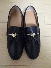 ブラック タッセル ローファー レディース 靴