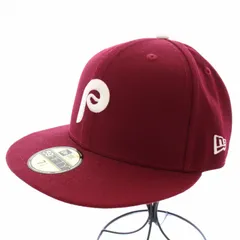 ニューエラ NEW ERA 59FIFTY フィラデルフィアフィリーズ オンフィールド ベースボールキャップ 野球帽 帽子 7 1/4 赤紫 /TK