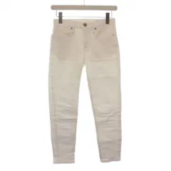 アッパーハイツ upper hights デニムパンツ ジーンズ ジップフライ ストレッチ 無地 ワンカラー 22 白 ホワイト /BB