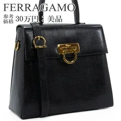 本物 送料無料 フェラガモ 2WAYショルダーバッグ クロスボディバッグ ハンドバッグ レディース リザード ガンチーニ 黒 ブラック 珍しい 最高級 トカゲの本革 肩掛け 斜め掛け 自立可能 ロゴ ゴールド金具 ハイブランド おしゃれ 鞄 バック A872