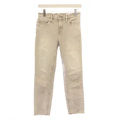 アッパーハイツ upper hights デニムパンツ ジーンズ ジップフライ ワンカラー カットオフ USED加工 W22 ベージュ /BB