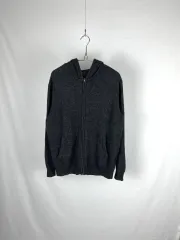 UNIQLO ウールブレンド ニット フードジップアップ