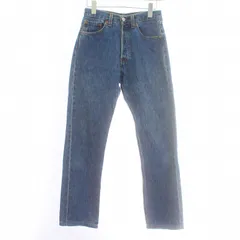 リーバイス Levi's ヴィンテージ 90s 501 デニムパンツ ジーンズ テーパード ボタンフライ USED加工 コットン 544刻印 W27 L インディゴブルー /KU ■GY09