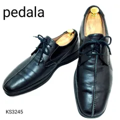 ペダラ　美品　アシックスウォーキング　本革　レザー　ブラック　26cm