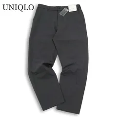 【新品 24SS】 UNIQLO ユニクロ 通年 感動イージーパンツ★ ウールライク スラックス パンツ Sz.L メンズ グレー 未使用