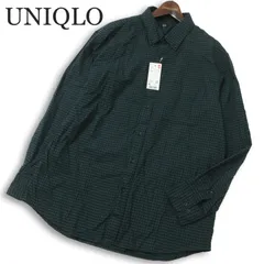 【新品 未使用】 UNIQLO ユニクロ 長袖 フランネル チェック ボタンダウン シャツ Sz.XL メンズ 大きいサイズ