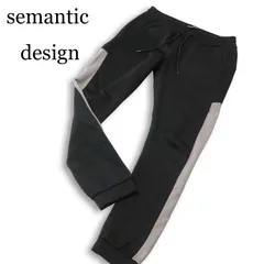 semantic design セマンティック デザイン 通年 切替★ ストレッチ イージー ジョガー パンツ Sz.M　メンズ 黒のサムネイル