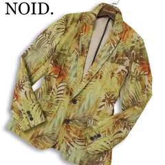NOID. ノーアイディー 通年 ボタニカル★ リーフ 総柄 テーラード ジャケット ブレザー Sz.2　メンズ