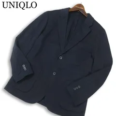 24SS★ UNIQLO ユニクロ 通年★ コンフォート 2B テーラード ジャケット Sz.S メンズ 紺 ネイビー