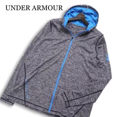 UNDER ARMOUR アンダーアーマー 通年★ ロゴ ジップ パーカー フーディー Sz.XL メンズ ネイビー トレーニング 大きいサイズ