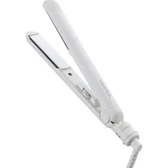 即納：SALONIA サロニア ミニ ストレートアイロン ヘアアイロン 耐熱ポーチ付 SL-010SW ホワイト 【Amazon.co.jp限定】 1